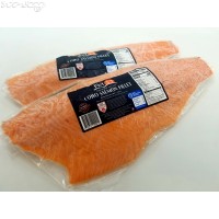 S75K-2 智利帶皮三文魚柳(約1.5 ~ 1.9KG左右/邊，可代為切扒或切粒)會員價HK$223.00/kg(價格以過磅為準)